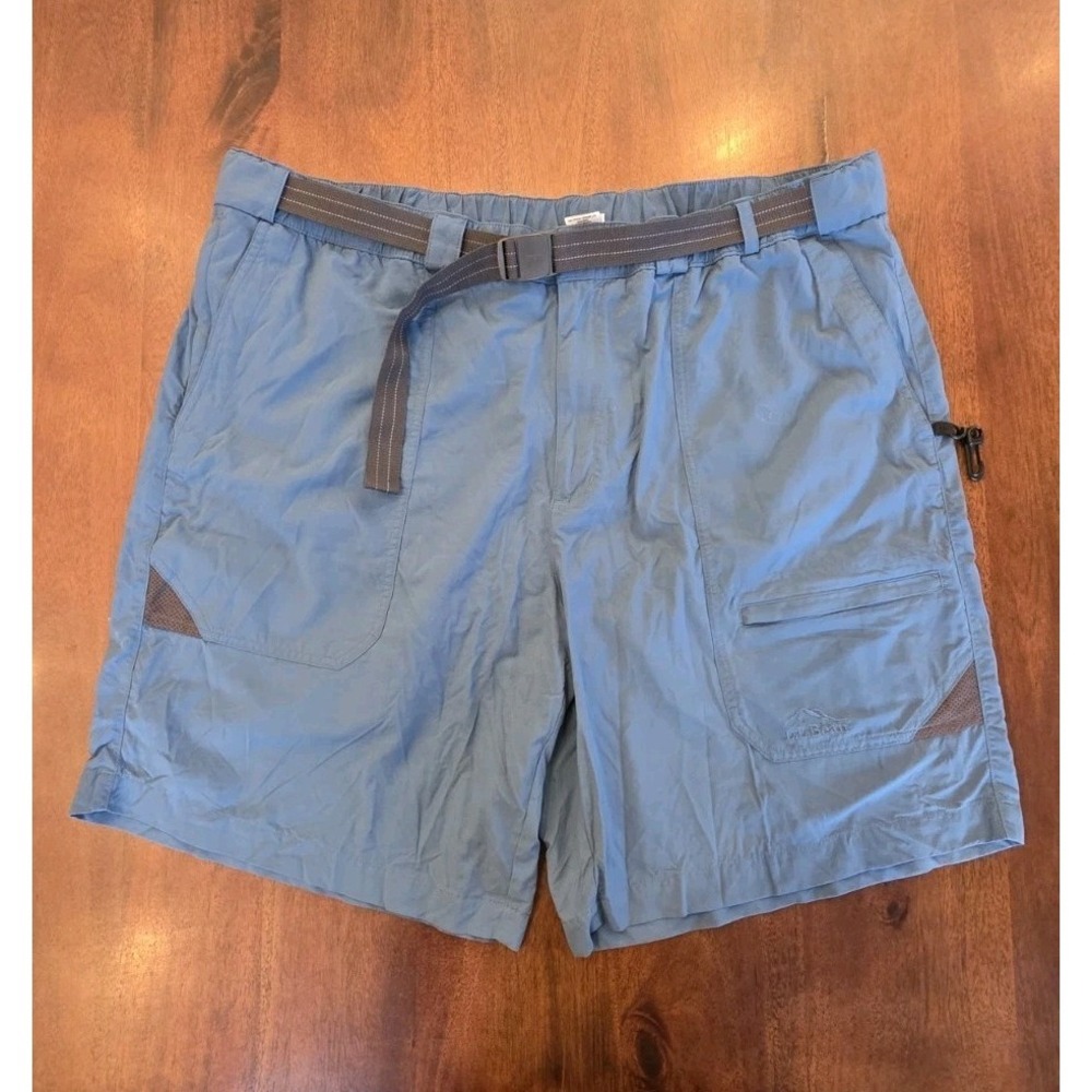 L.L. Bean Mens XL Shorts 9" Inseam Blue Gray Utility Gorpcore Swim Hike Lined